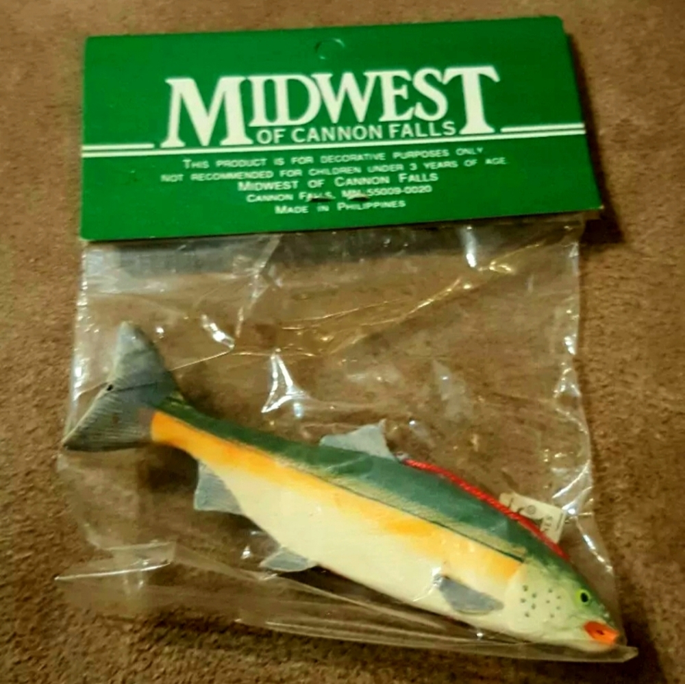 Lot of 3 SALMON FISH ORNAMENT, Christmas Ornaments - Picture 5 of 5